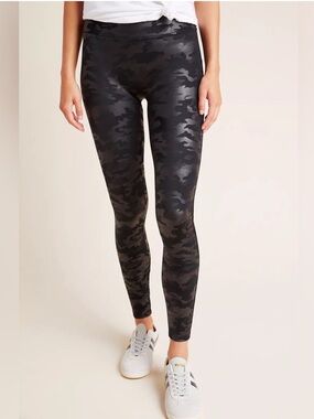 SPANX Black Camo High-Rise Leggings